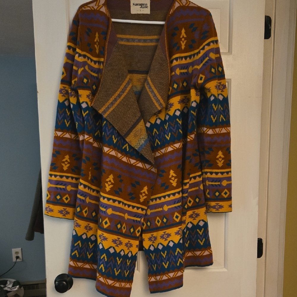 Savanna Jane Multicolor Knit Cardigan